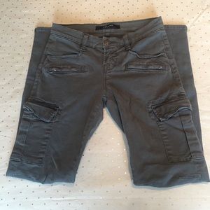 J Brand Grayson grey cargo skinny jeans